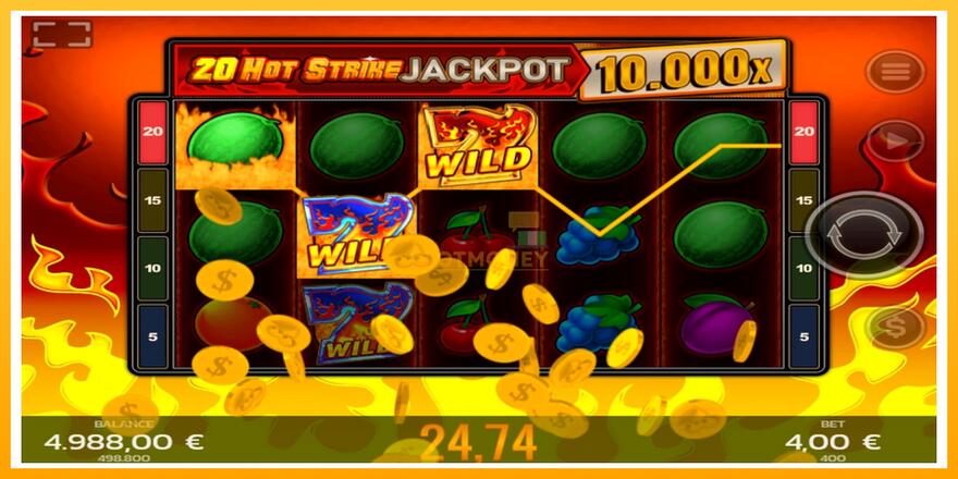 Máquina de jogos 20 Hot Strike Jackpot - chance de ganhar dinheiro, foto 4