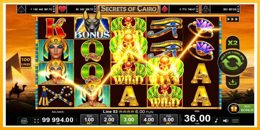 Máquina de jogos Secrets of Cairo - chance de ganhar dinheiro, foto 2