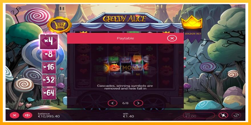 Máquina de jogos Greedy Alice - chance de ganhar dinheiro, foto 5