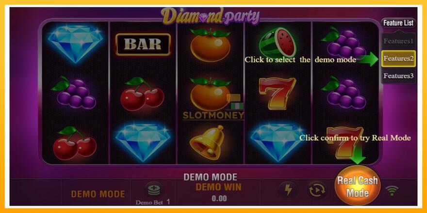 Máquina de jogos Diamond Party - chance de ganhar dinheiro, foto 2