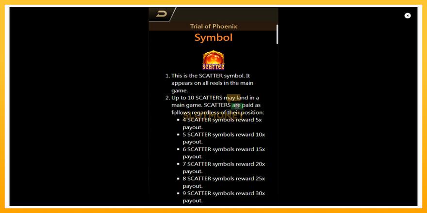 Máquina de jogos Trial of Phoenix - chance de ganhar dinheiro, foto 5