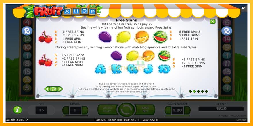 Máquina de jogos Fruit Shop - chance de ganhar dinheiro, foto 5