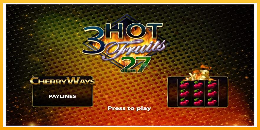 Máquina de jogos 3 Hot Fruits 27 - chance de ganhar dinheiro, foto 1