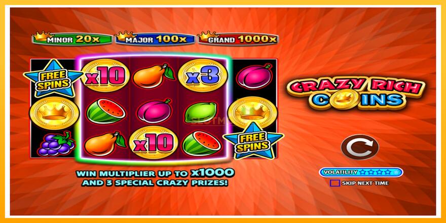 Máquina de jogos Crazy Rich Coins - chance de ganhar dinheiro, foto 1