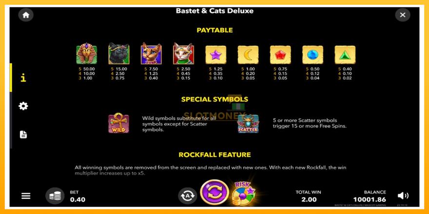 Máquina de jogos Bastet & Cats Deluxe - chance de ganhar dinheiro, foto 5