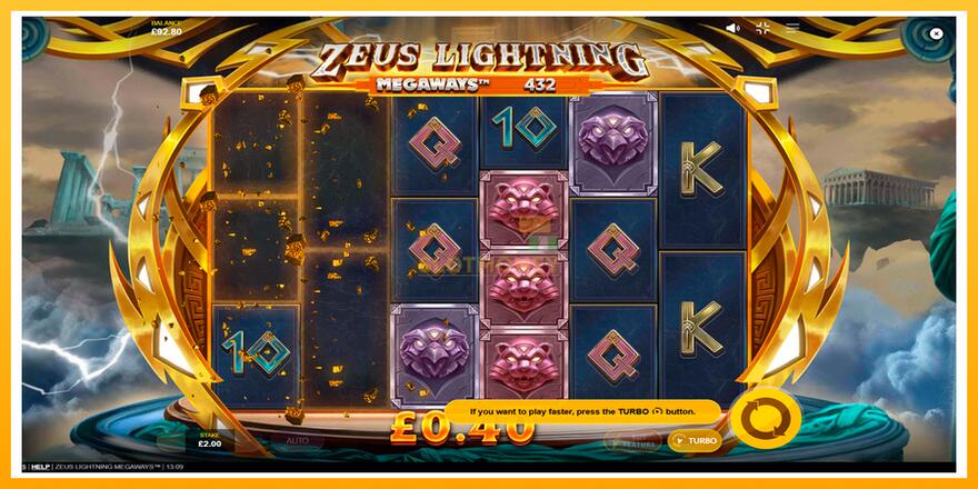 Máquina de jogos Zeus Lightning Megaways - chance de ganhar dinheiro, foto 3