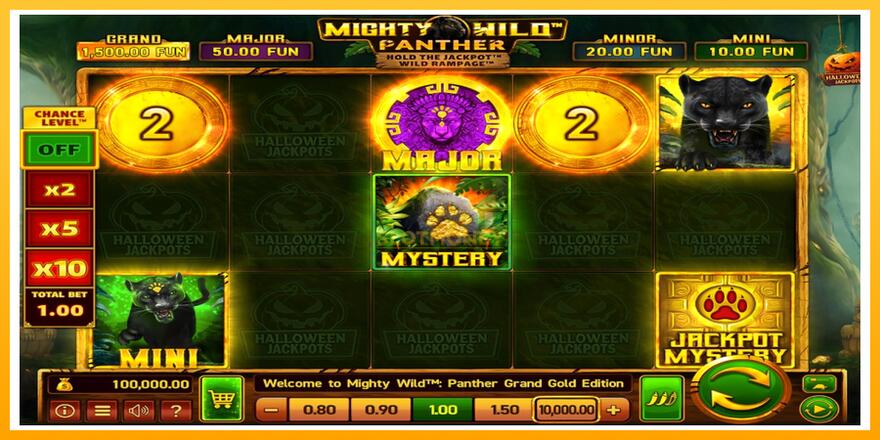 Máquina de jogos Mighty Wild: Panther Grand Gold Edition Halloween Jackpots - chance de ganhar dinheiro, foto 1