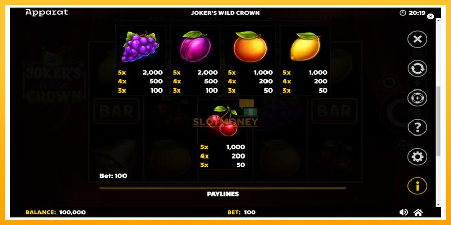 Máquina de jogos Jokers Wild Crown Diamond Treasures - chance de ganhar dinheiro, foto 6