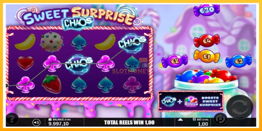 Máquina de jogos Sweet Surprise Chaos - chance de ganhar dinheiro, foto 3