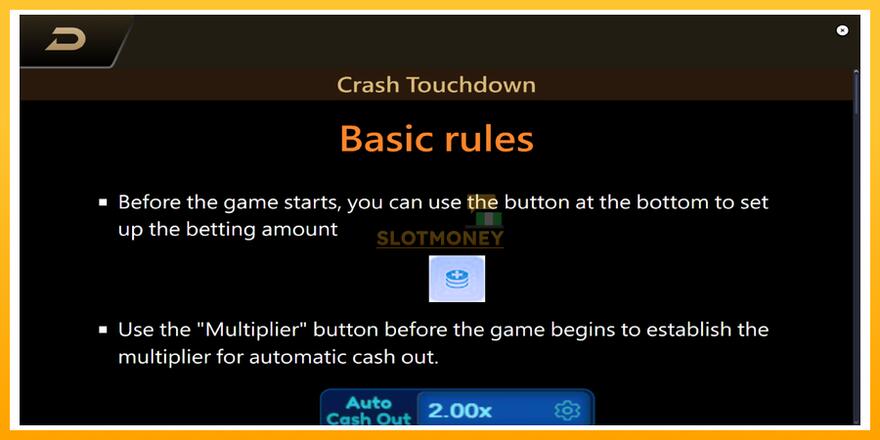 Máquina de jogos Crash Touchdown - chance de ganhar dinheiro, foto 6