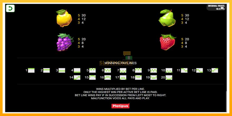 Máquina de jogos Infernal Fruits - chance de ganhar dinheiro, foto 7