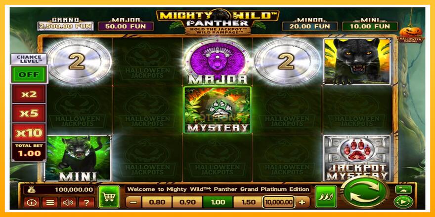 Máquina de jogos Mighty Wild: Panther Grand Platinum Edition Halloween Jackpots - chance de ganhar dinheiro, foto 1