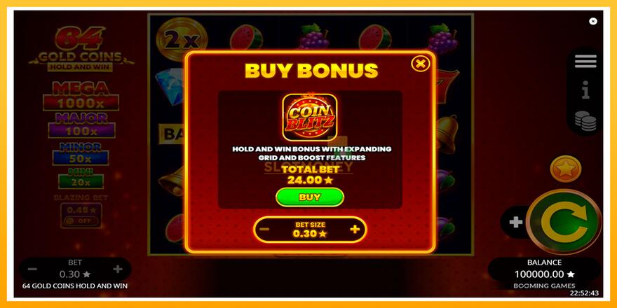 Máquina de jogos 64 Gold Coins Hold and Win - chance de ganhar dinheiro, foto 5