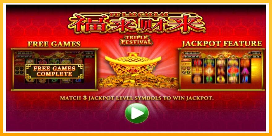 Máquina de jogos Fu Lai Cai Lai Triple Festival - chance de ganhar dinheiro, foto 1