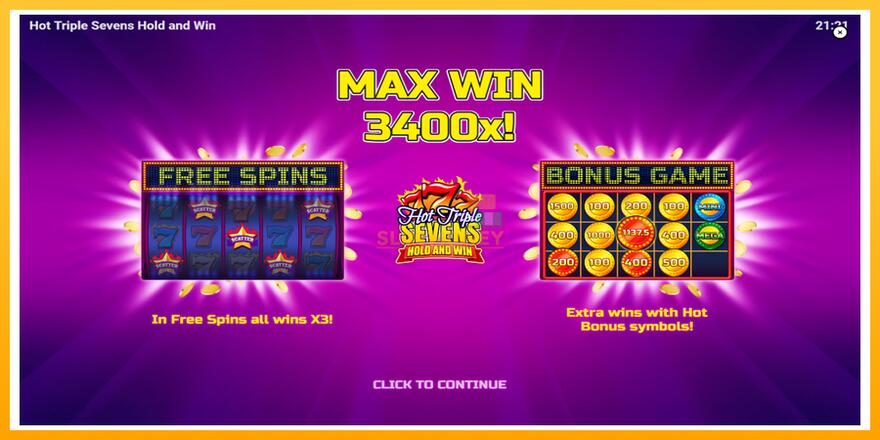 Máquina de jogos Hot Triple Sevens Hold & Win - chance de ganhar dinheiro, foto 1