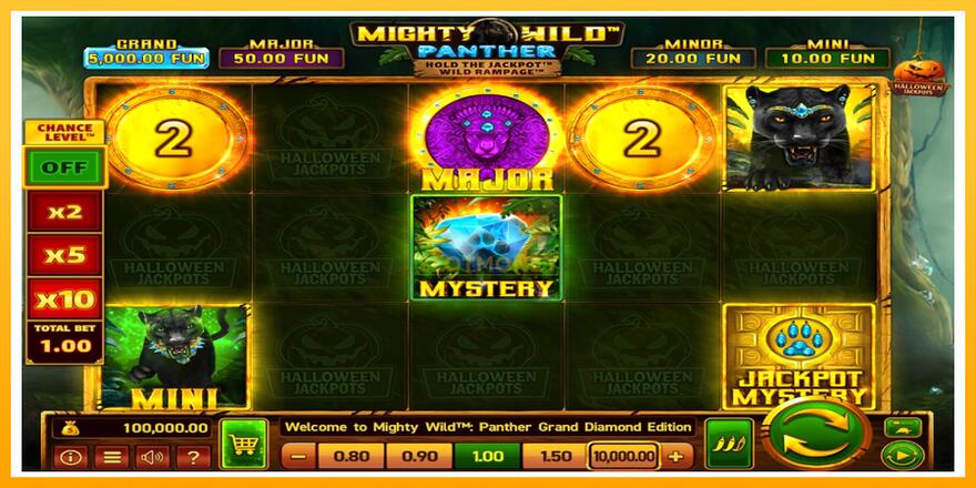 Máquina de jogos Mighty Wild: Panther Grand Diamond Edition Halloween Jackpots - chance de ganhar dinheiro, foto 1