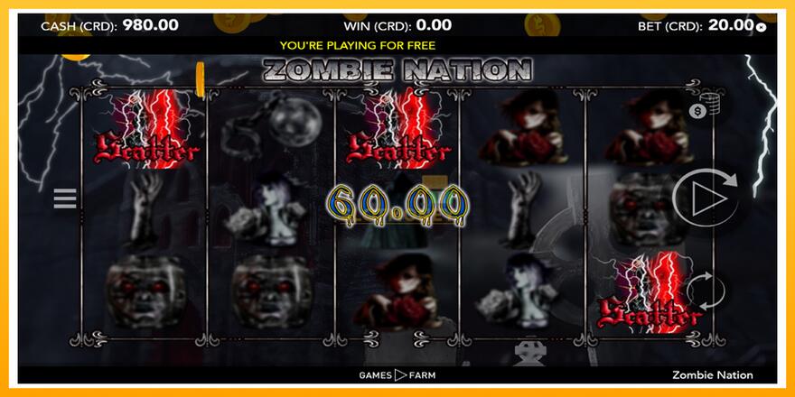 Máquina de jogos Zombie Nation - chance de ganhar dinheiro, foto 2