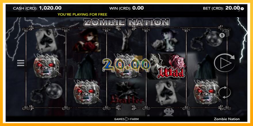 Máquina de jogos Zombie Nation - chance de ganhar dinheiro, foto 3