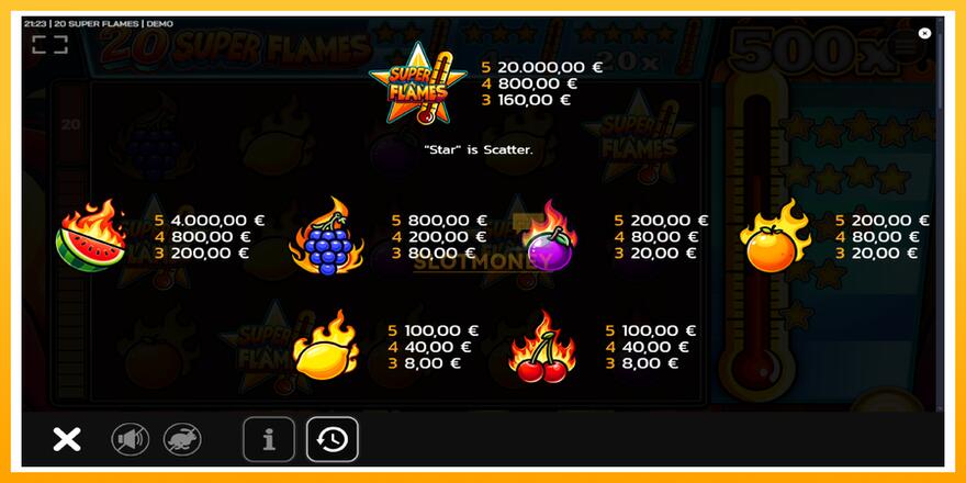 Máquina de jogos 20 Super Flames - chance de ganhar dinheiro, foto 5