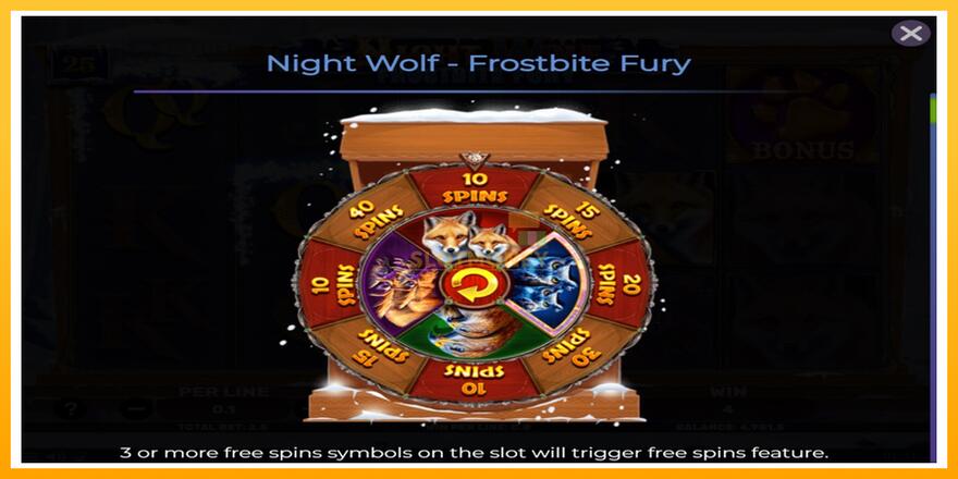 Máquina de jogos Night Wolf - Frostbite Fury - chance de ganhar dinheiro, foto 4