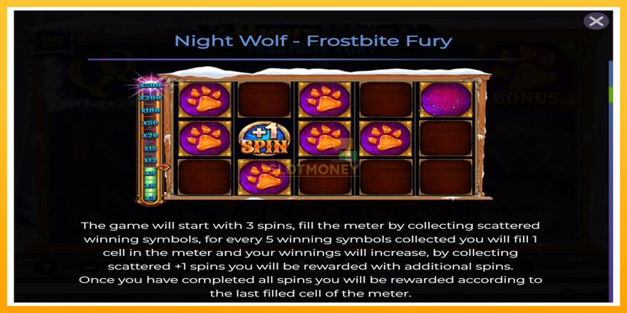 Máquina de jogos Night Wolf - Frostbite Fury - chance de ganhar dinheiro, foto 5