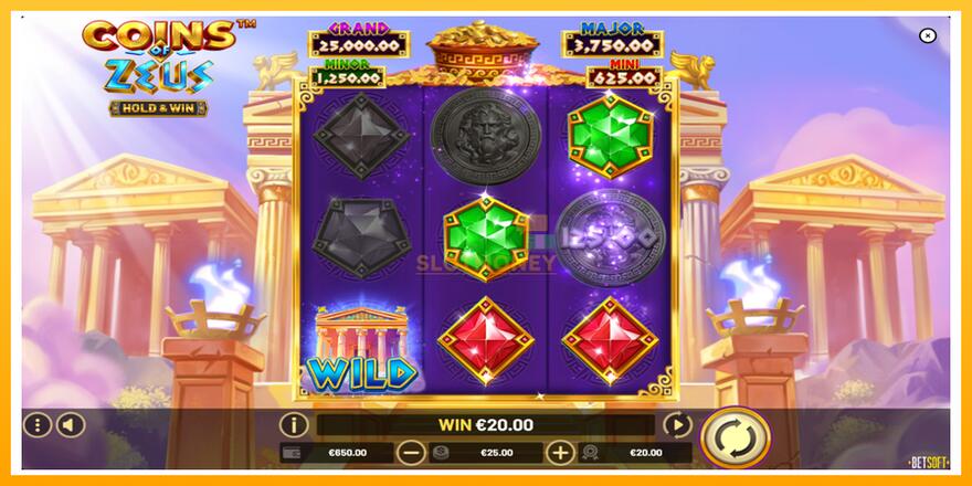 Máquina de jogos Coins of Zeus - chance de ganhar dinheiro, foto 3