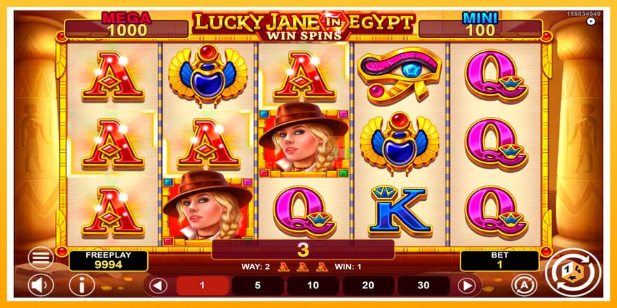 Máquina de jogos Lucky Jane in Egypt Win Spins - chance de ganhar dinheiro, foto 2