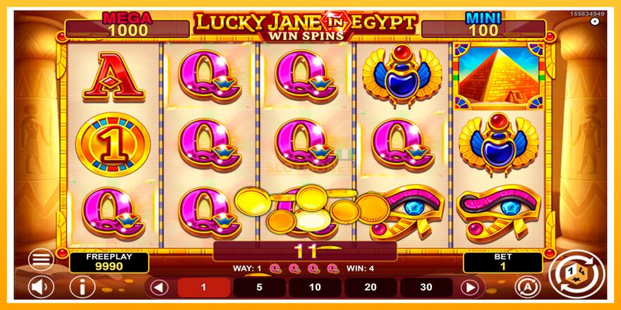 Máquina de jogos Lucky Jane in Egypt Win Spins - chance de ganhar dinheiro, foto 3