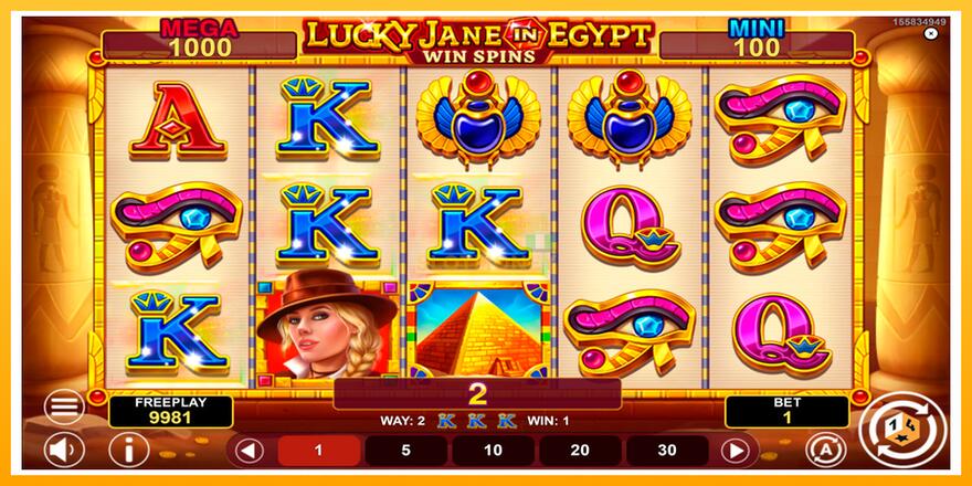 Máquina de jogos Lucky Jane in Egypt Win Spins - chance de ganhar dinheiro, foto 4