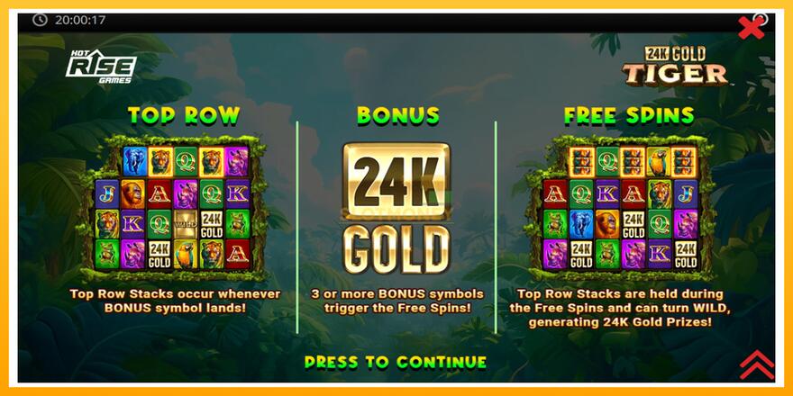 Máquina de jogos 24K Gold Tiger - chance de ganhar dinheiro, foto 1