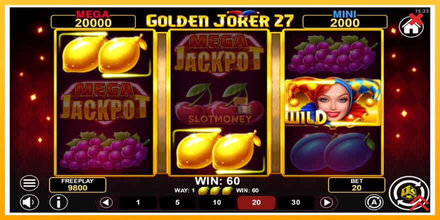 Máquina de jogos Golden Joker 27 Hold & Win - chance de ganhar dinheiro, foto 3