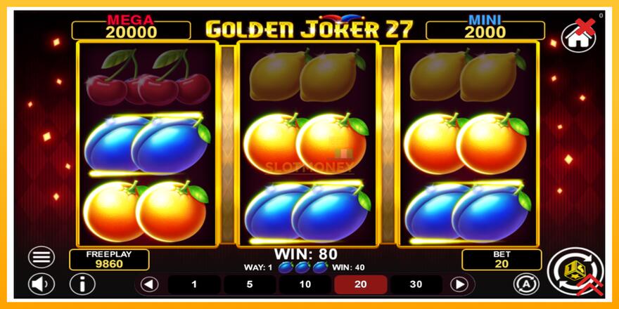 Máquina de jogos Golden Joker 27 Hold & Win - chance de ganhar dinheiro, foto 4