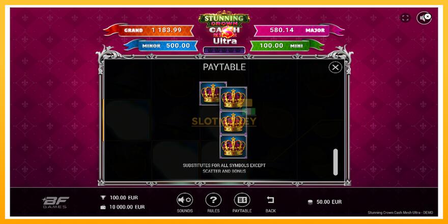 Máquina de jogos Stunning Crown Cash Mesh Ultra - chance de ganhar dinheiro, foto 6