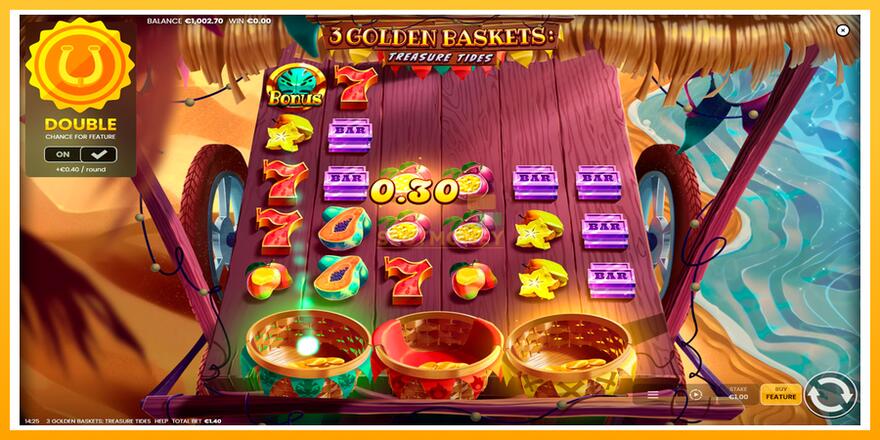 Máquina de jogos 3 Golden Baskets: Treasure Tides - chance de ganhar dinheiro, foto 3