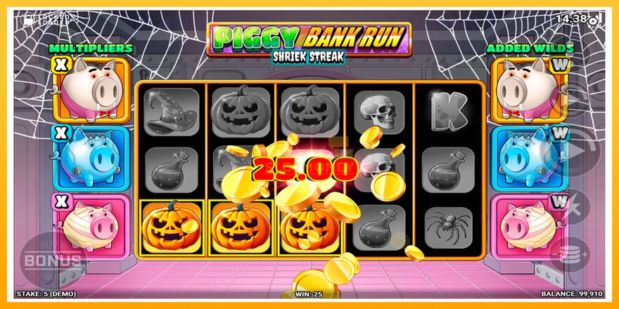 Máquina de jogos Piggy Bank Run - Shriek Streak - chance de ganhar dinheiro, foto 2