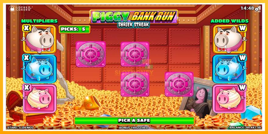 Máquina de jogos Piggy Bank Run - Shriek Streak - chance de ganhar dinheiro, foto 5