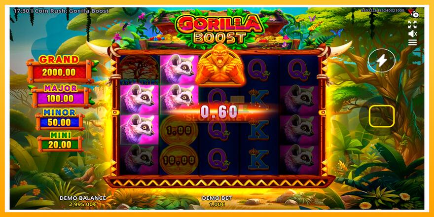 Máquina de jogos Coin Rush: Gorilla Boost - chance de ganhar dinheiro, foto 2