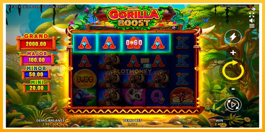 Máquina de jogos Coin Rush: Gorilla Boost - chance de ganhar dinheiro, foto 4