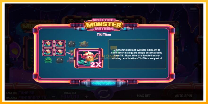 Máquina de jogos Sweet Tooth Monster Mayhem - chance de ganhar dinheiro, foto 4