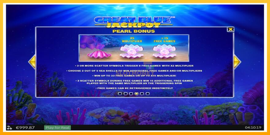 Máquina de jogos Great Blue Jackpot - chance de ganhar dinheiro, foto 6