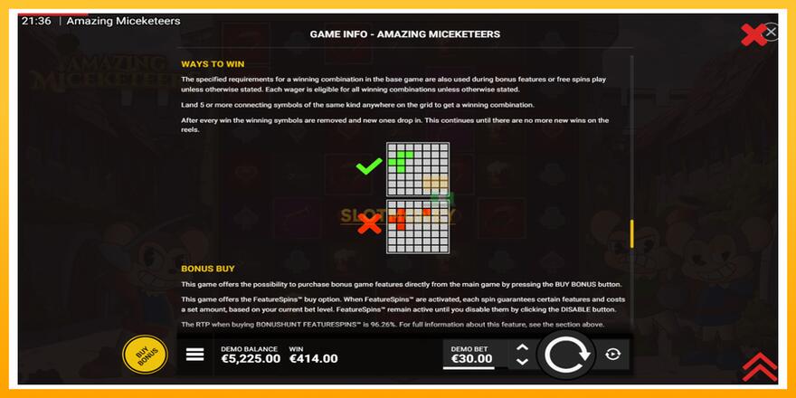 Máquina de jogos Amazing Miceketeers - chance de ganhar dinheiro, foto 7