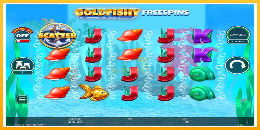 Máquina de jogos Gold Fishy Free Spins - chance de ganhar dinheiro, foto 2