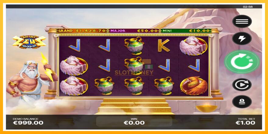 Máquina de jogos Angry Zeus Jackpot - chance de ganhar dinheiro, foto 2