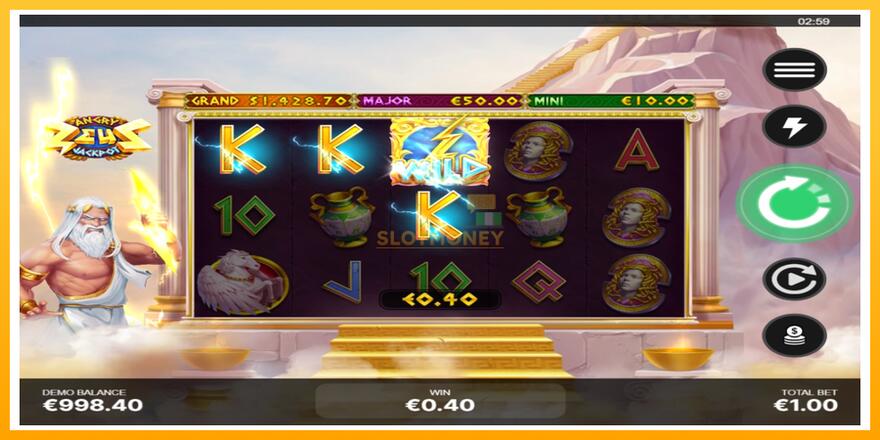 Máquina de jogos Angry Zeus Jackpot - chance de ganhar dinheiro, foto 3