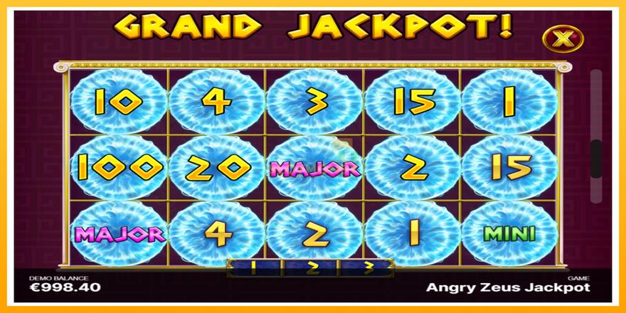 Máquina de jogos Angry Zeus Jackpot - chance de ganhar dinheiro, foto 7