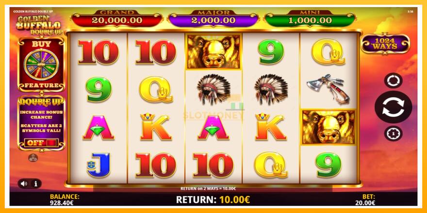 Máquina de jogos Golden Buffalo Double Up - chance de ganhar dinheiro, foto 3