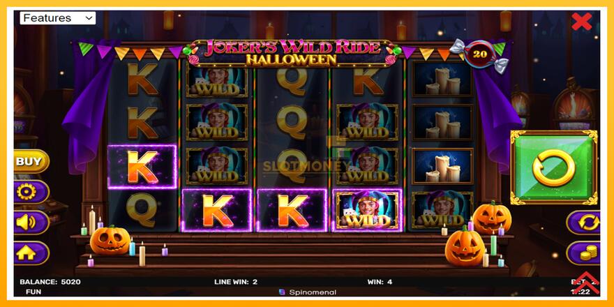 Máquina de jogos Jokers Wild Ride Halloween - chance de ganhar dinheiro, foto 4