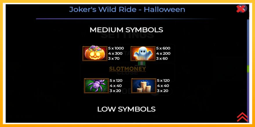 Máquina de jogos Jokers Wild Ride Halloween - chance de ganhar dinheiro, foto 5