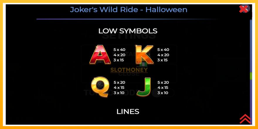 Máquina de jogos Jokers Wild Ride Halloween - chance de ganhar dinheiro, foto 6