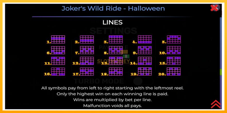 Máquina de jogos Jokers Wild Ride Halloween - chance de ganhar dinheiro, foto 7